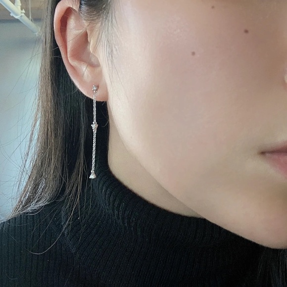 Siizu Bonnie Stud Sterling Silver and 14K gold-plated Earrings NWOT - Picture 2 of 2